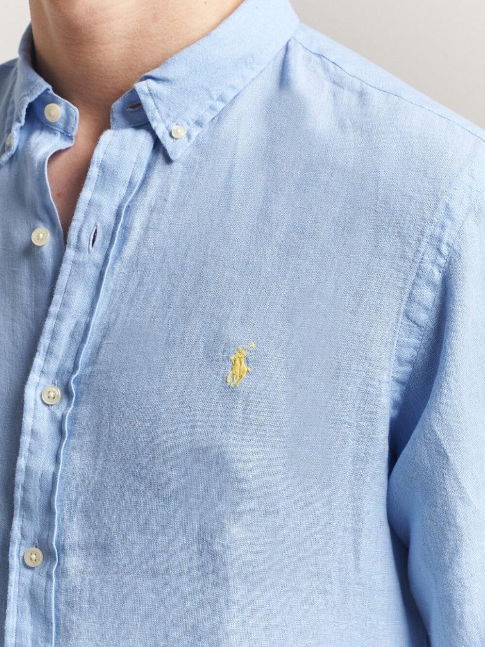 POLO RALPH LAUREN Classic Fit Linen Long Sleeve Button Down Shirt XL NWT - Picture 4 of 7